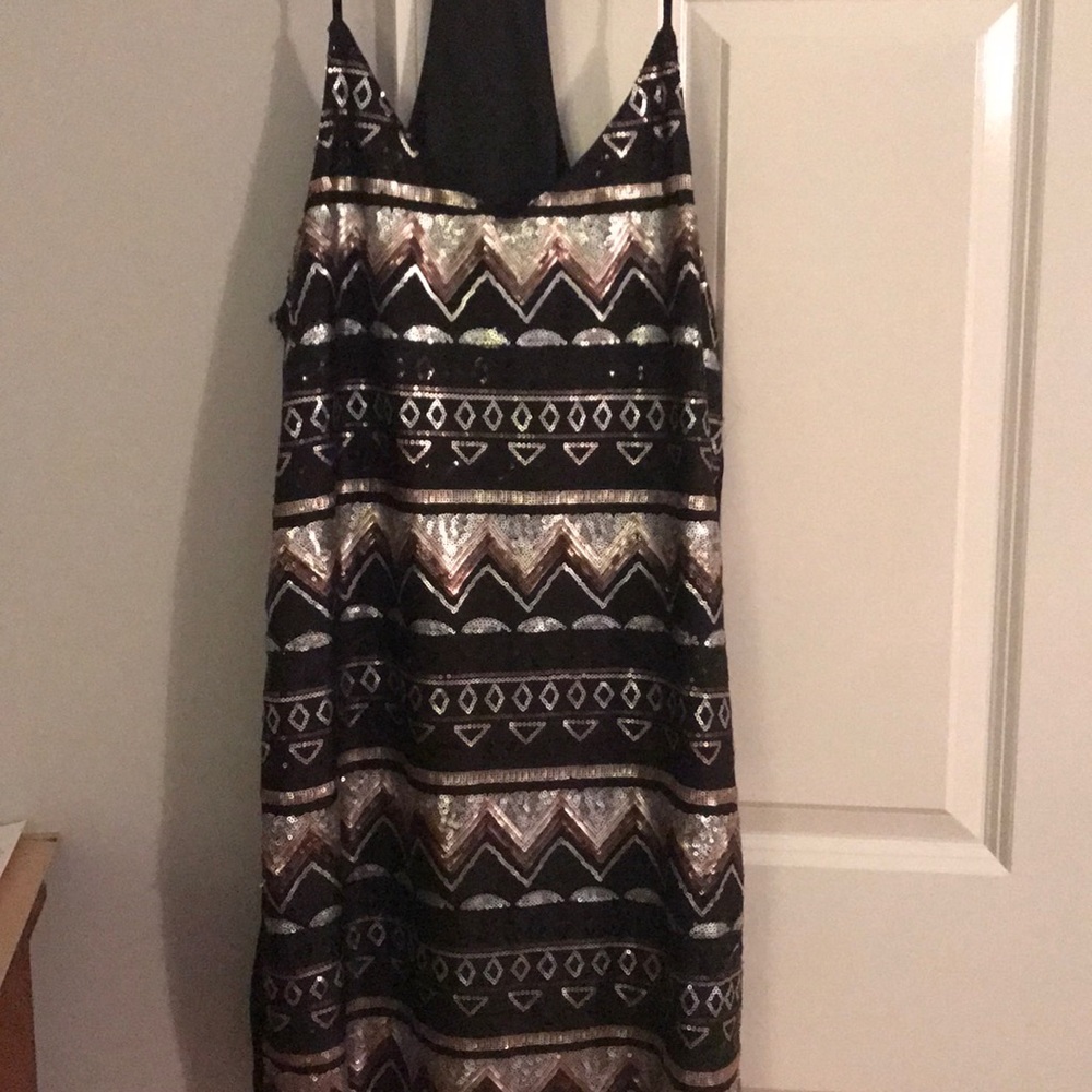 Karlee sequin halter dress